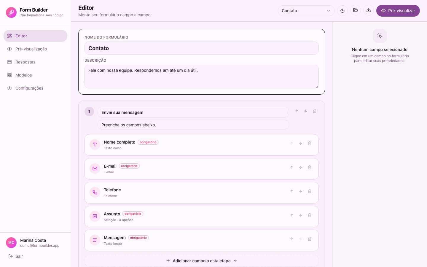 Form Builder Visual