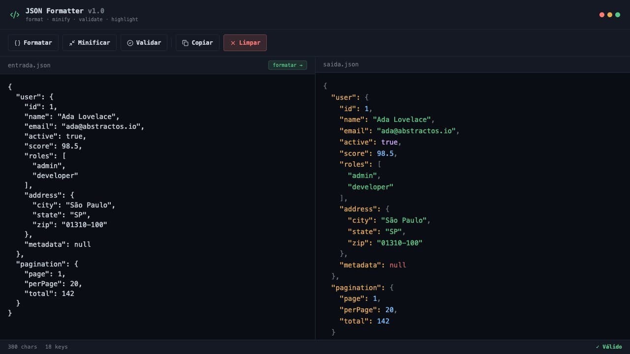 JSON Formatter